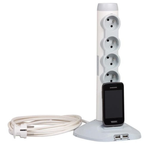 Legrand Listwa zasilająca z przedłużaczem i ładowarką 4x2P+Z 2xUSB 050014
