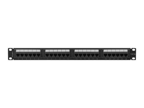 LANBERG Patchpanel 24 port 1U KAT6A PPUA-1024-B Czarny