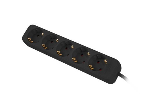 LANBERG Listwa przedluzacz   3m 5X230v c PS0-05F-0300-BK