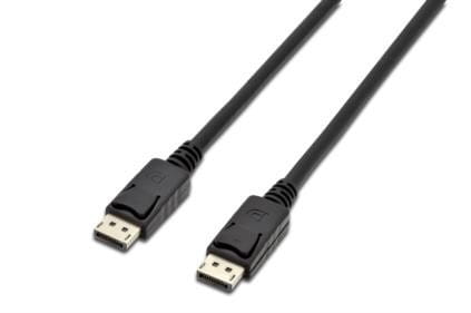 ASSMANN Kabel połączeniowy DisplayPort z zatrzaskami 1080p 60Hz FHD Typ DP/DP M/M czarny 10m