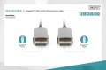 Digitus Kabel połączeniowy hybrydowy AOC DisplayPort 1.4 8K/60Hz UHD DP/DP M/M 20m Czarny