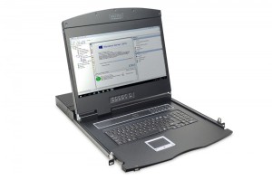 Digitus Konsola 19 LCD z touchpad KVM 8 portów 1U komplet kabli (8xDS-19231) klawiatura US