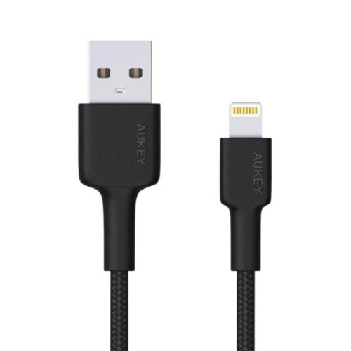 AUKEY CB-AL05 ultraszybki nylonowy kabel Quick Charge Lightning-USB | 2m | certyfikat MFi Apple