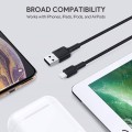 AUKEY CB-AL05 ultraszybki nylonowy kabel Quick Charge Lightning-USB | 2m | certyfikat MFi Apple