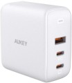 AUKEY PA-B6S White Omnia Mix GaN ultraszybka ładowarka sieciowa 3xUSB (2xUSB C+1xUSB A) 90W