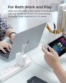 AUKEY PA-B6S White Omnia Mix GaN ultraszybka ładowarka sieciowa 3xUSB (2xUSB C+1xUSB A) 90W