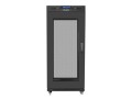 LANBERG Szafa instalacyjna rack stojąca 19 27U 600x800 czarna, drzwi perforowane LCD (Flat Pack)