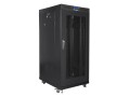 LANBERG Szafa instalacyjna rack stojąca 19 27U 600x800 czarna, drzwi perforowane LCD (Flat Pack)