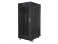 LANBERG Szafa instalacyjna rack stojąca 19 27U 600x800 czarna, drzwi perforowane LCD (Flat Pack)