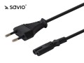 Elmak Kabel zasilający płaski ósemka SAVIO CL-100 2pin, 1,8m