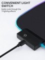 AUKEY KM-P7 RGB XXL gamingowa podkładka pod mysz i klawiaturę | 900x400x4mm | wodoodporna | gumowany spód | aplikacja G-aim Control Center