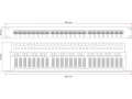 ALANTEC Patch panel UTP kat.5e 24 porty LSA 1U