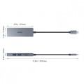 AUKEY CB-C63 aluminiowy HUB USB-C | Ultra Slim | 4w1 | 3xUSB 3.1 | 1xMicroSD i SD