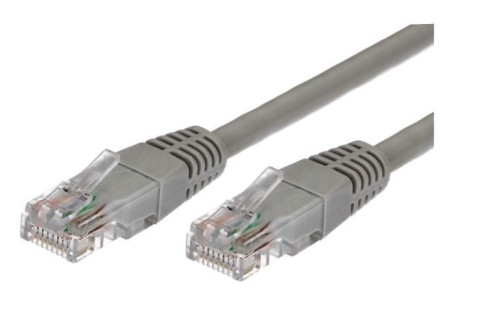 TB Kabel Patchcord kat.6 RJ45 UTP 1m. szary  - paczka 10 sztuk