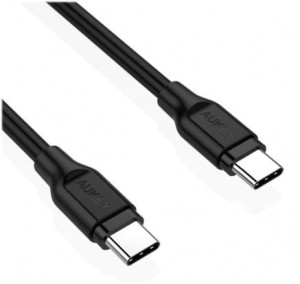 AUKEY CB-CC1P OEM kabel USB-C - USB-C 1m 60W PD 3A 5Gbps 20V PVC czarny