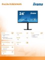 IIYAMA Monitor 23.8 cala XUB2494HS-B2 VA,FHD,HDMI,DP,2x2W,HAS,VESA