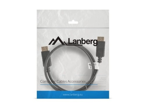 LANBERG Kabel DisplayPort M/M 4K 1M czarny