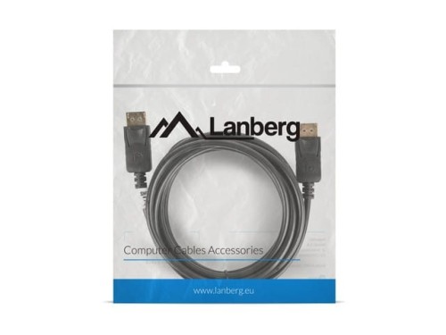 LANBERG Kabel DisplayPort M/M 4K 3M czarny