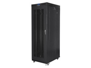 Lanberg Szafa stojąca rack 19 cali 42U 800x1200 czarna drzwi perforowane LCD (flat pack) V2