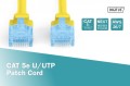 Digitus Patch cord U/UTP kat.5e PVC 5m Żółty