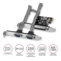 AXAGON PCEA-PSN Kontroler PCIe 1x port równoległy (LPT) + 2x port szeregowy (RS232) 250 kbps, w zestawie SP & LP