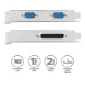 AXAGON PCEA-PSN Kontroler PCIe 1x port równoległy (LPT) + 2x port szeregowy (RS232) 250 kbps, w zestawie SP & LP