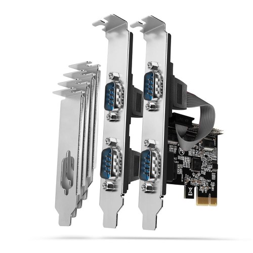 AXAGON PCEA-S4N Kontroler PCIe 4x port szeregowy (RS232) 250 kbps, w zestawie SP & LP