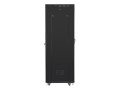 Lanberg Szafa instalacyjna rack stojąca 19 42U 600x800 czarna, drzwi szklane lcd (Flat pack)
