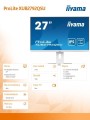IIYAMA Monitor 27 cali 'XUB2792QSU-W5 IPS,WQHD,HDMI,DP,DVI,HAS(150mm),biały
