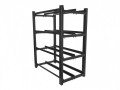 Lanberg Regał na baterie UPS 830X454 2X4 (8) czarny OR01-830454-204-BK