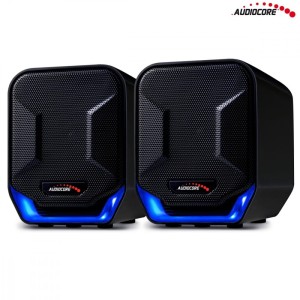 Audiocore Głośniki komputerowe 6W USB AC865B Czarno-niebieskie