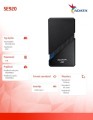 Adata Dysk zewnętrzny SSD SE920 1TB USB4C 3800/3700 MB/s czarny