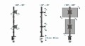 Gembird Uchwyt na  2 monitory 17-32 max. 9kg