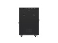 Lanberg Szafa stojąca 19 cali 22U 600x800 drzwi szklane LCD (flat pack) v2 czarna