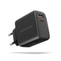 AXAGON Ładowarka sieciowa ACU-PQ45 2-port  QC3.0,4.0/AFC/FCP/PPS/Apple  + PD type-C, 45W, Czarna
