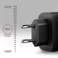 AXAGON Ładowarka sieciowa ACU-PQ45 2-port  QC3.0,4.0/AFC/FCP/PPS/Apple  + PD type-C, 45W, Czarna