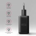 AXAGON Ładowarka sieciowa ACU-PQ45 2-port  QC3.0,4.0/AFC/FCP/PPS/Apple  + PD type-C, 45W, Czarna