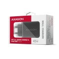 AXAGON Ładowarka sieciowa ACU-PQ45 2-port  QC3.0,4.0/AFC/FCP/PPS/Apple  + PD type-C, 45W, Czarna