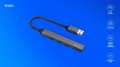 Savio Hub 4 porty USB-A - 3 x USB-A 2.0, 1 x USB-A 3.0, 5 Gbps, Aluminium, AK-70