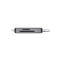 Savio Czytnik kart SD 3w1, USB-C+ USB-A 2.0+ Micro USB, AK-72
