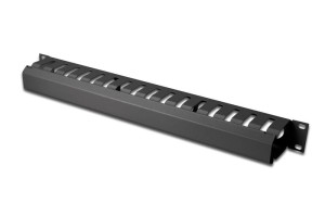 Digitus Organizer kablowy, dukt 19'' 1U, W/40xG/70, czarny (RAL 9005)