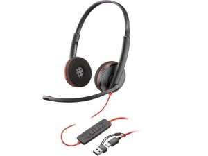 POLY Słuchawki Blackwire 3220 USB-A/C  8X2J9A6 Czarne (Bulk)