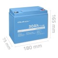 Qoltec Akumulator LiFePO4 Litowo-Żelazowo-Fosforanowy | 12.8V | 30Ah |  384Wh | BMS