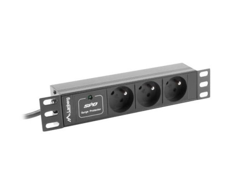 LANBERG Listwa zasilająca Rack PDU 10 1U 3x PL 2m 16A czarna