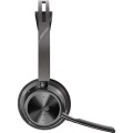 POLY Zestaw słuchawkowy Voyager Focus 2  certyfikatem Microsoft Teams USB-C-C z podstawką ładującą, przejściówka USB-C/A 9T9J6AA