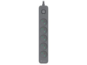 Tracer Listwa zasilająca antyprzepięciowa Power Line+ 5m Graphite (5 gniazd)
