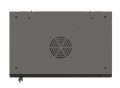 Lanberg Szafa instalacyjna rack wisząca 19" 6U 540x350 czarna drzwi  przeszklone ( flat pack)
