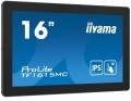 IIYAMA Monitor 15.6 cala TF1615MC-B1 IPS,pojemnościowa 10 punktów,450cd/m2,IP65,7H,HDMI,DP,VGA