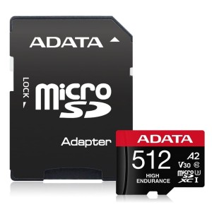 Adata Karta pamięci microSD High Endurance 512GB UHS1 U3 V30 A2 100/85MB/s + Adapter