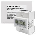 Qoltec Trójfazowy elektroniczny licznik | miernik zużycia energii na szynę DIN | 400V | 100A | LCD | 4P